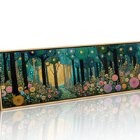 Golden Moon Through Enchanted Forest