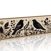 Midnight Birds Among Wildflowers