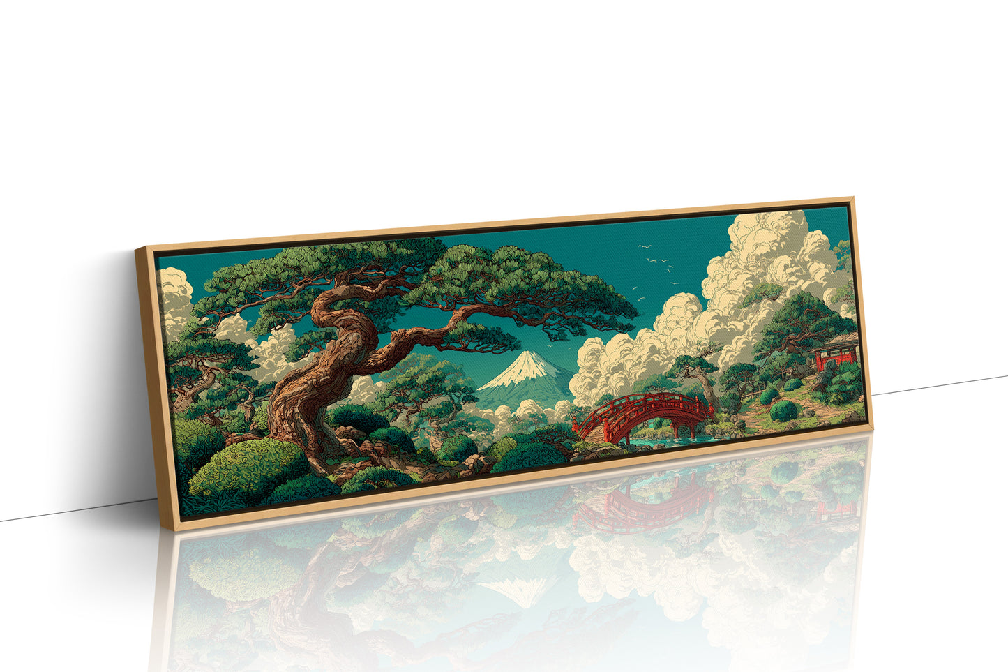 Mount Fuji Garden Bridge Landscape