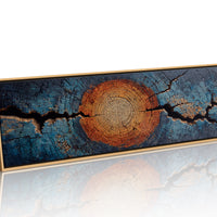 Blue and Copper Tree Ring Abstract