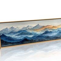 Misty Blue Mountain Range Landscape