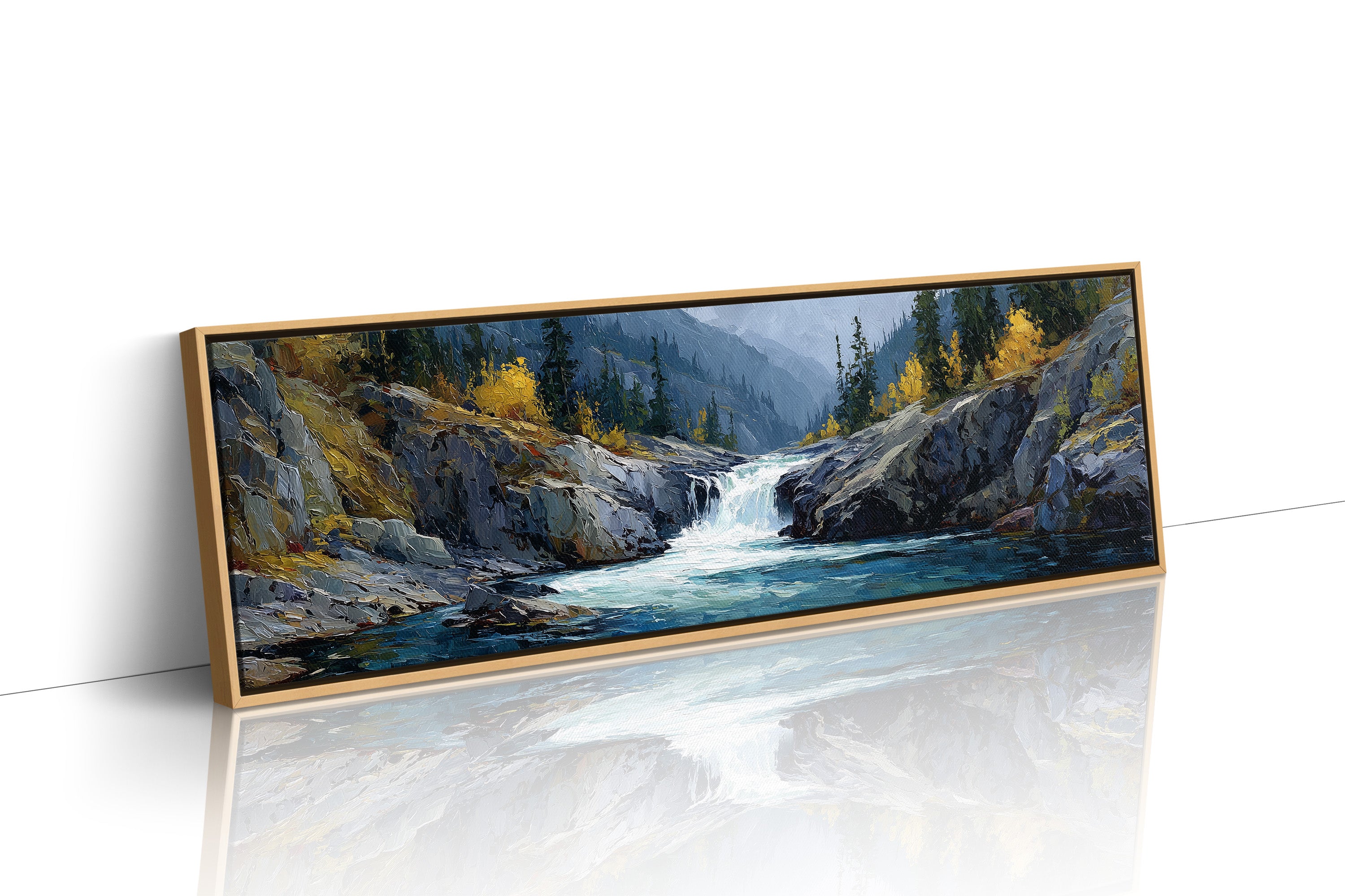 Mountain Waterfall Forest Landscape