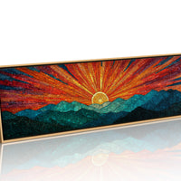 Radiant Sunrise Over Quiet Peaks