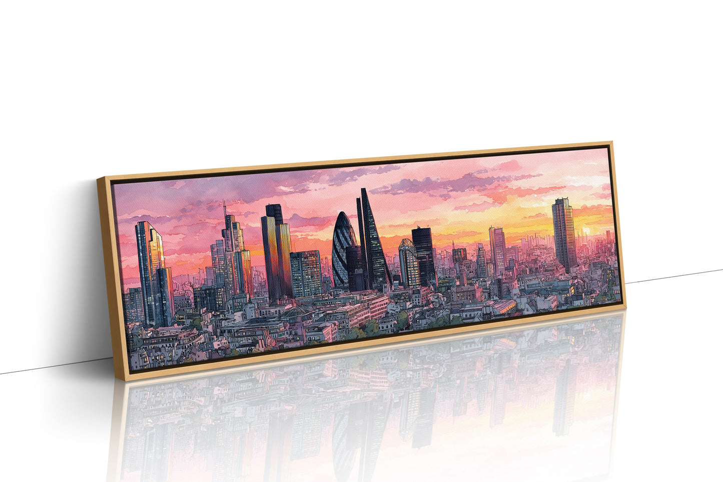 London Skyline In Sunset Glow