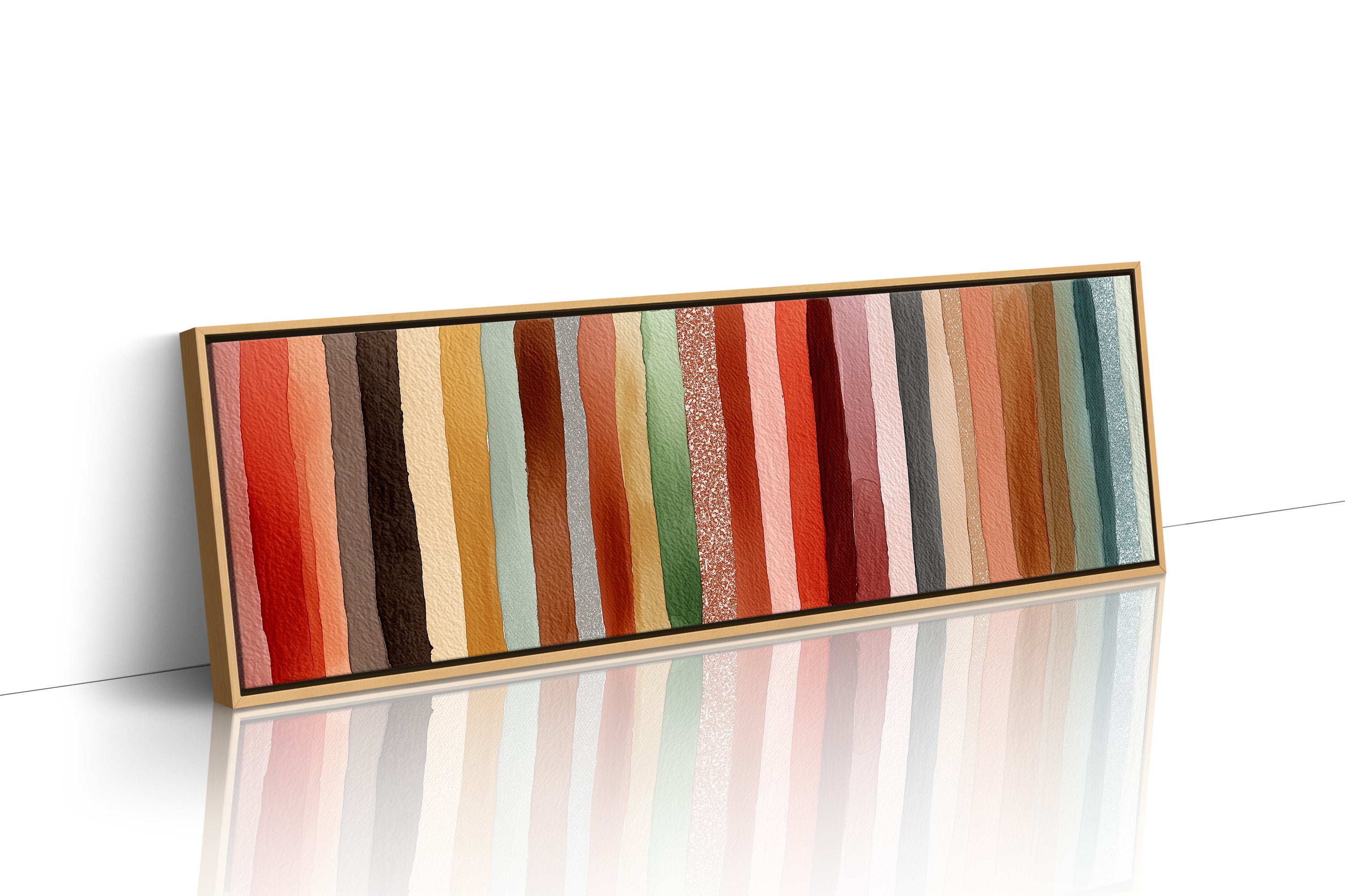 Earth Tone Watercolor Stripe Pattern