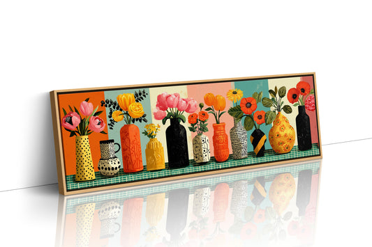 Vases of Sunlit Garden Color