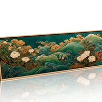 Golden Blooms Above Emerald Waves