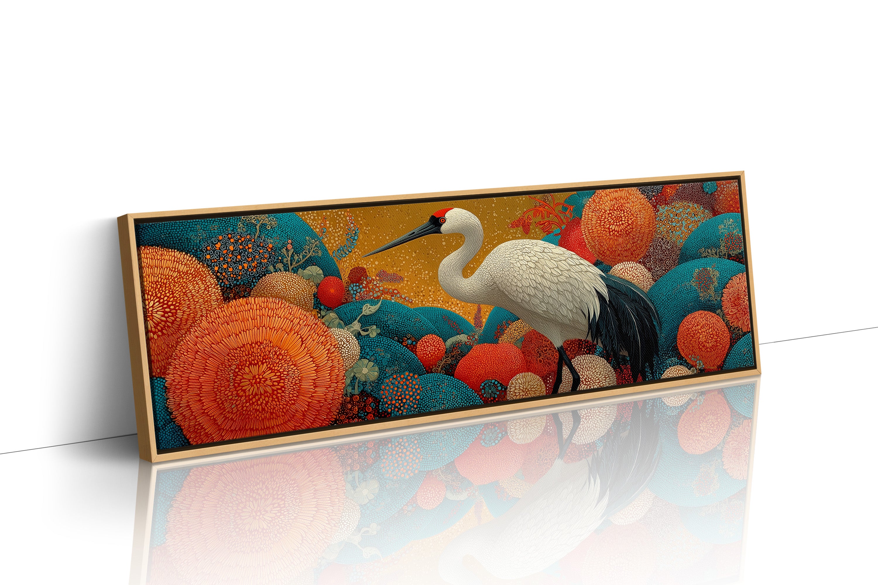 Crane Among the Coral Garden