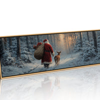 Santa’s Quiet Walk Through Winter Pines