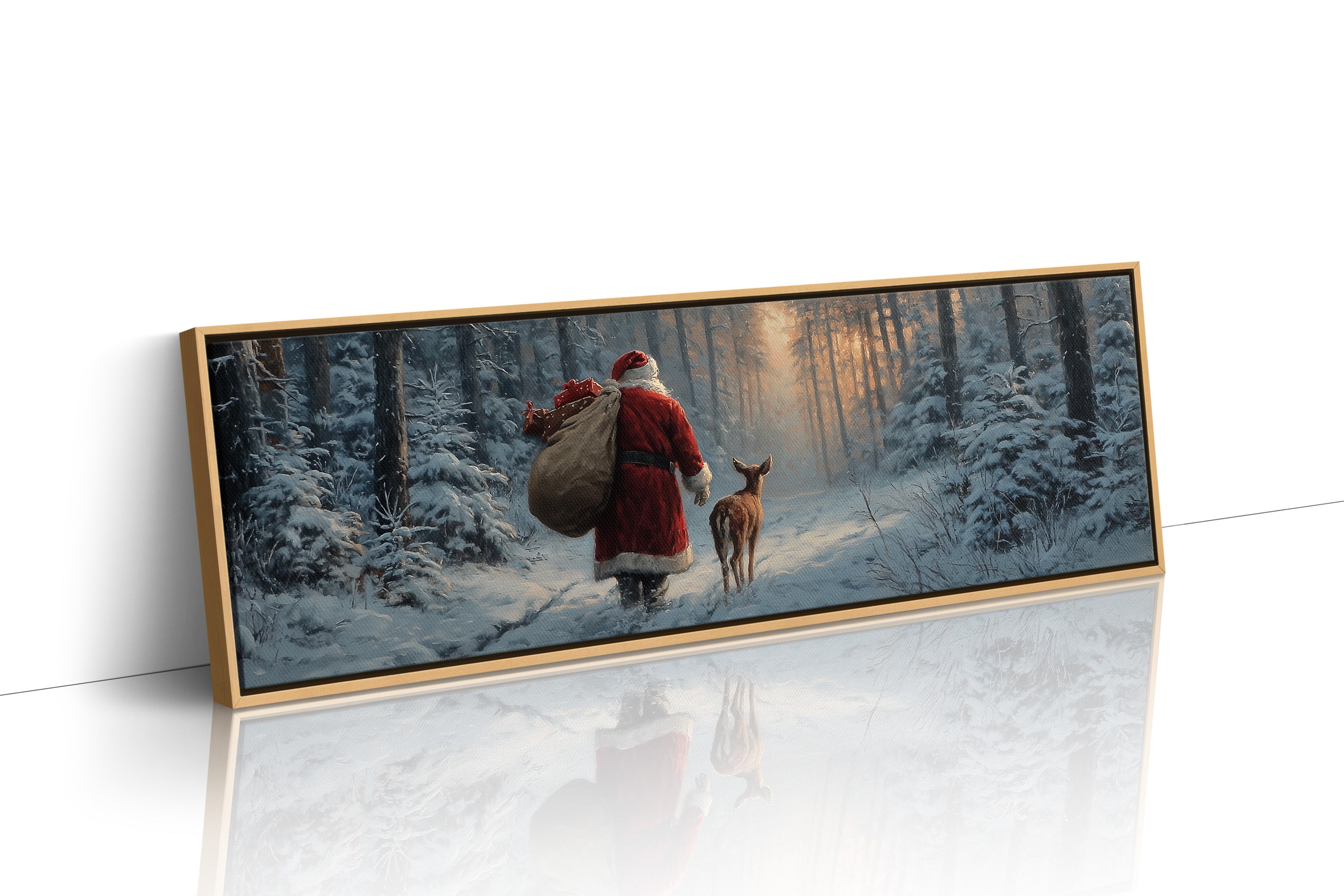 Santa’s Quiet Walk Through Winter Pines