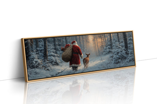 Santa’s Quiet Walk Through Winter Pines