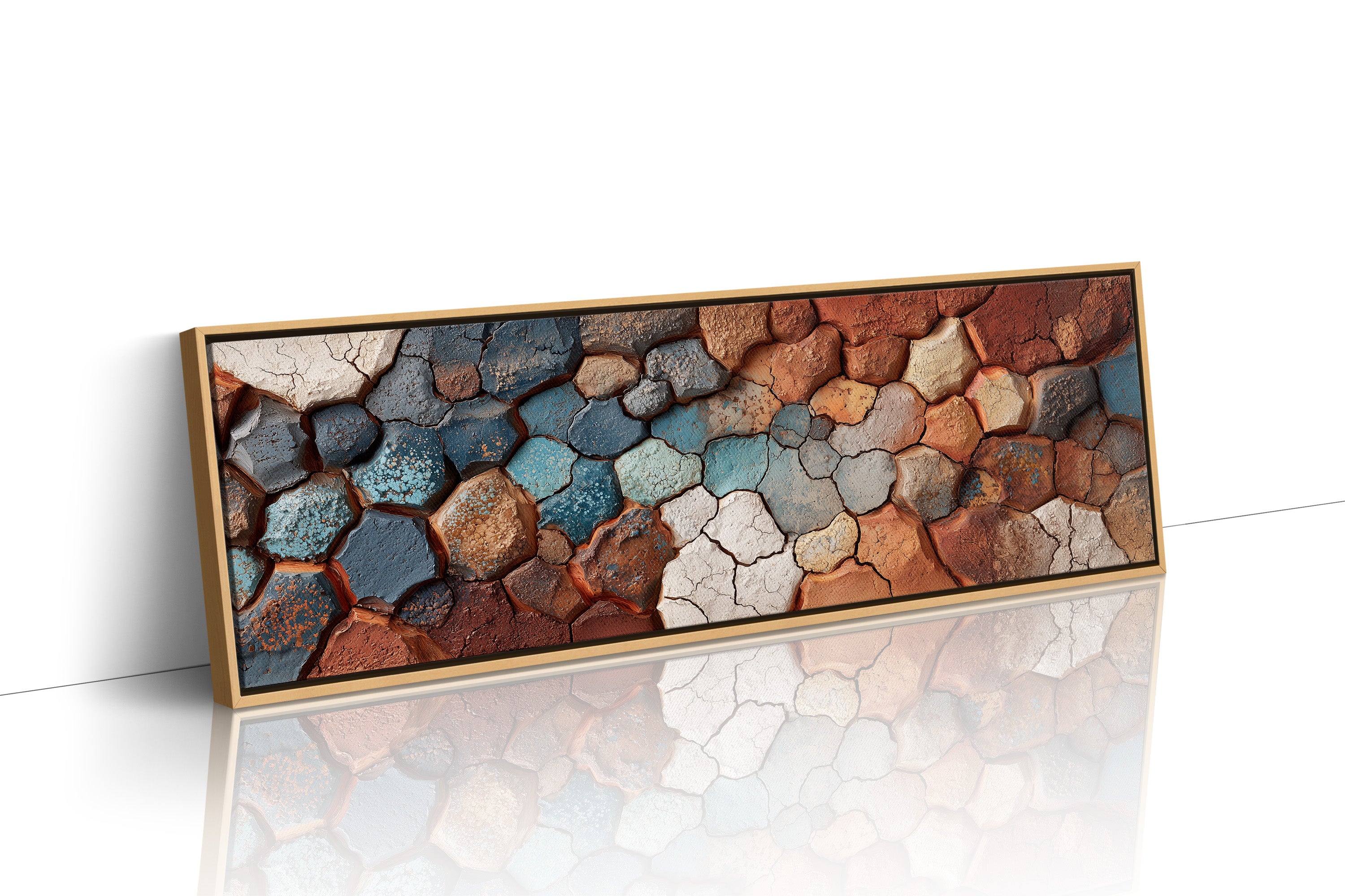Cracked Earth Mosaic in Desert Tones