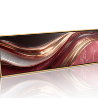 Flowing Copper Waves in Crimson Stone