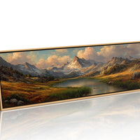 Golden Valley Beneath Alpine Peaks