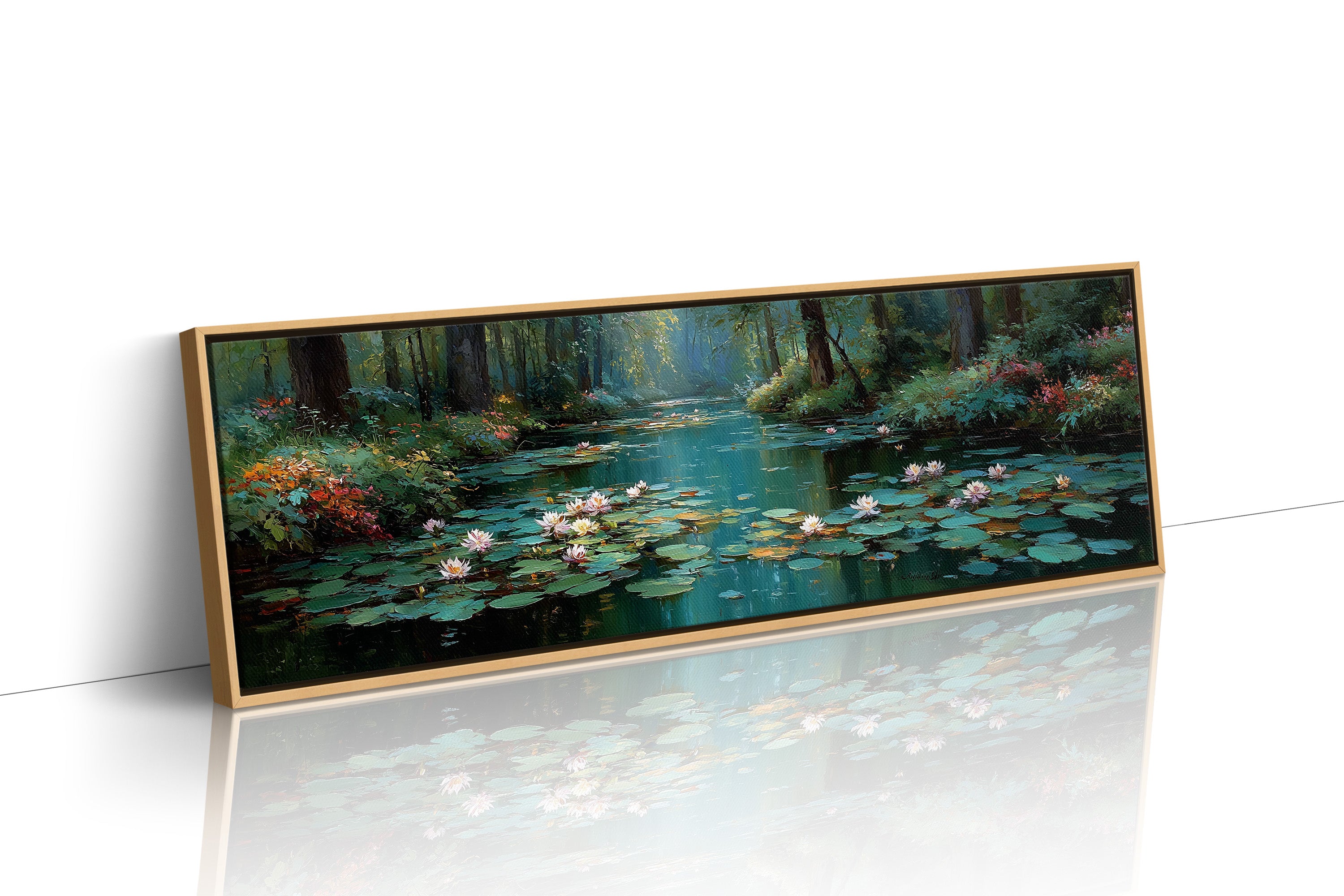 Water Lilies In Forest Stillness