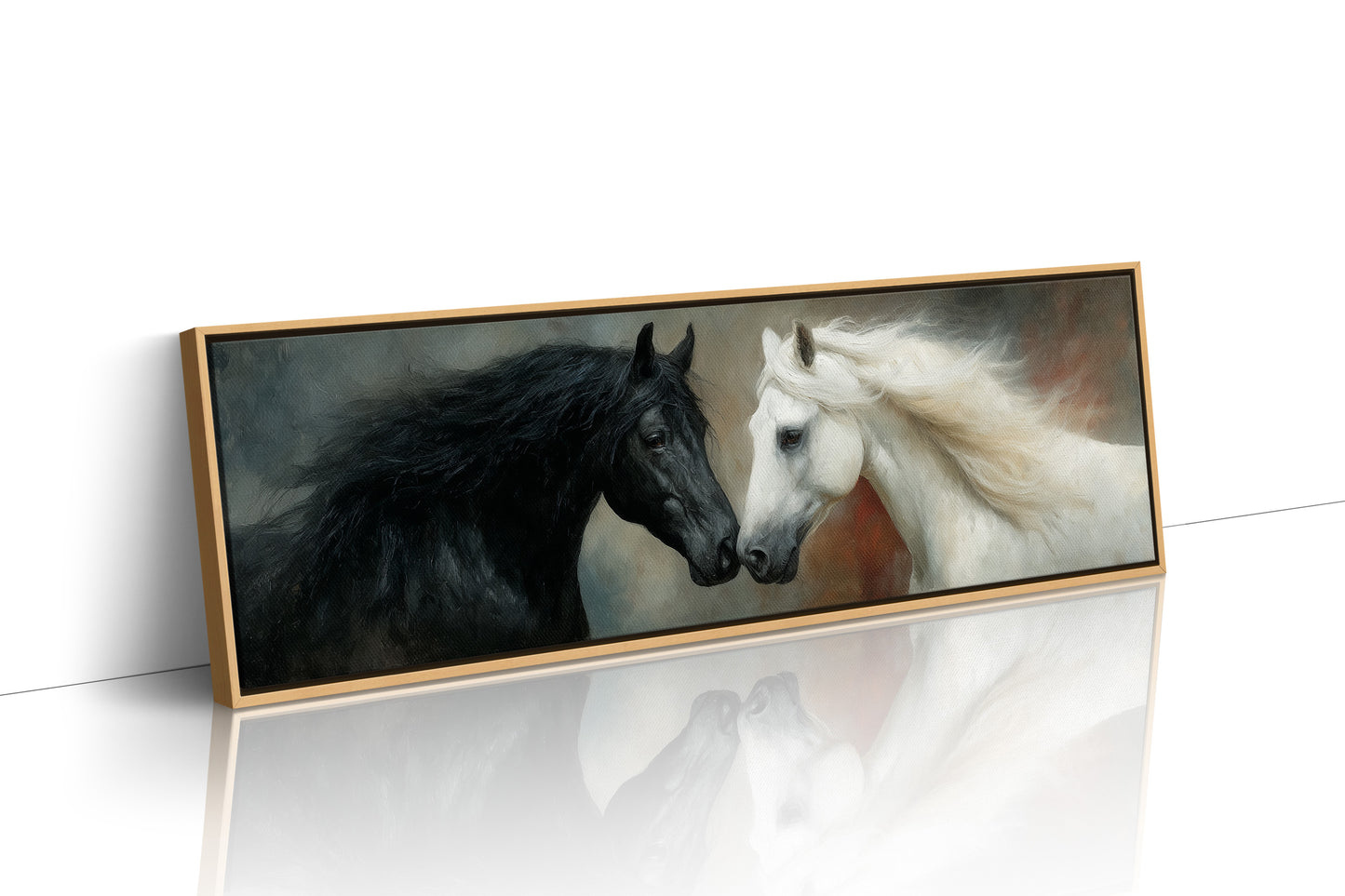 Black And White Horses In Quiet Harmony