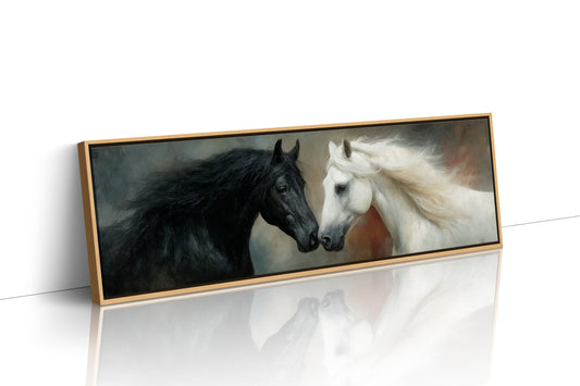 Black And White Horses In Quiet Harmony