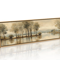 Quiet Lakeside Trees In Soft Golden Light