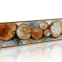 Rustic Wood Log Cross Section Wall Art