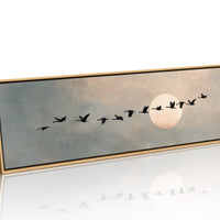 Wild Geese Crossing The Pale Moon