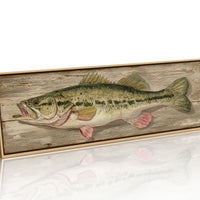 Largemouth Bass Over Rustic Wood