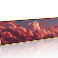 Crimson Clouds At Golden Sunset