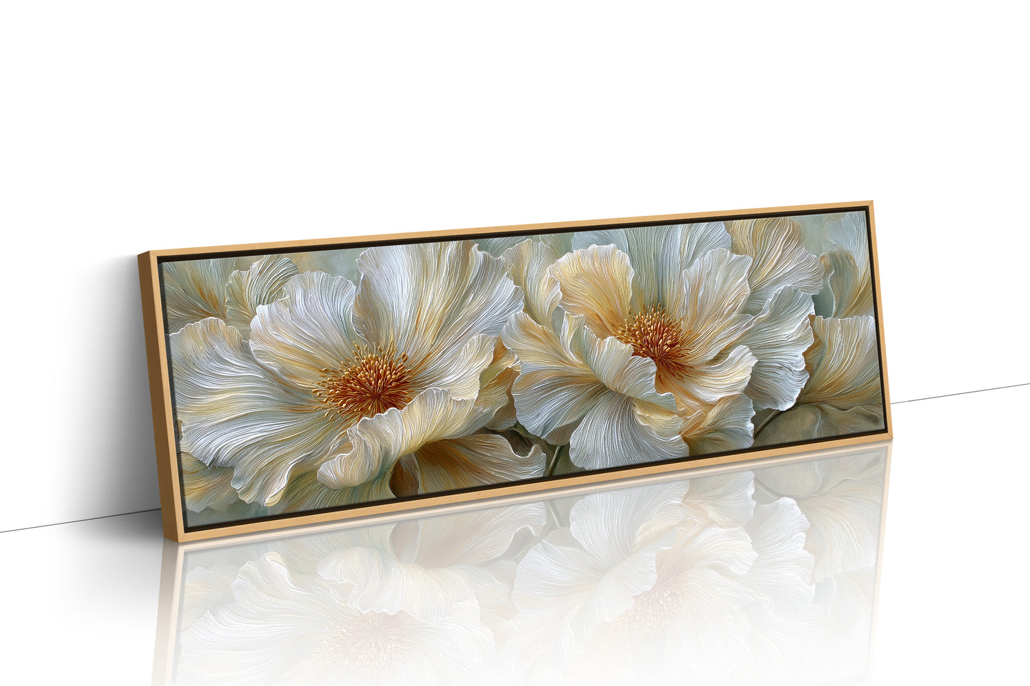 Golden Hearts Of White Blossoms