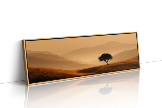 A Lone Tree In Golden Quiet