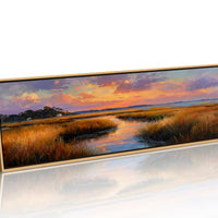 Golden Marsh Beneath A Painted Sky
