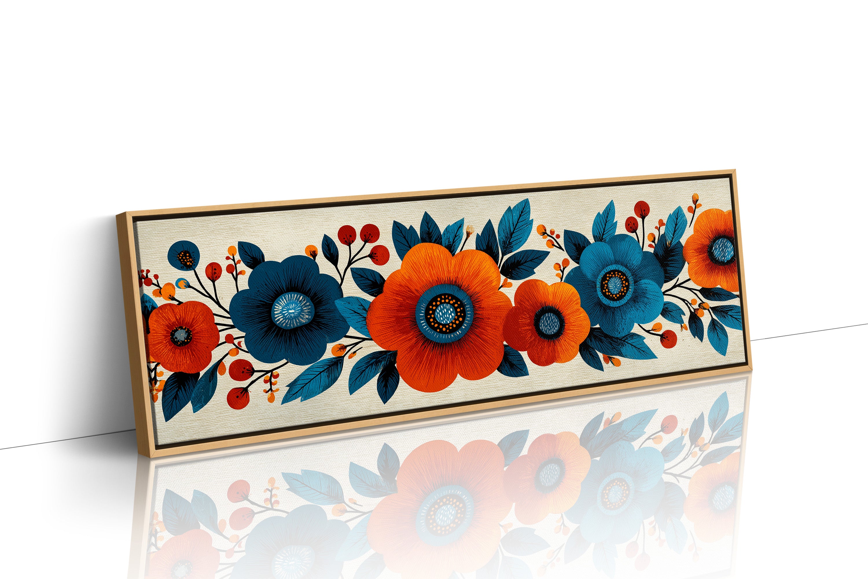 Bold Blooms in Autumn Blue