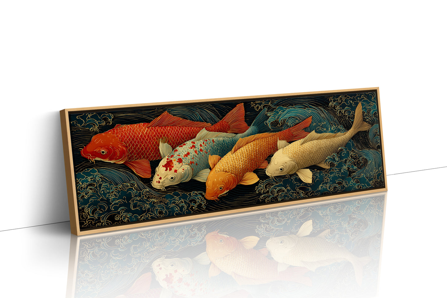 Koi Beneath the Midnight Waves