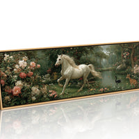 White Stallion In The Secret Garden