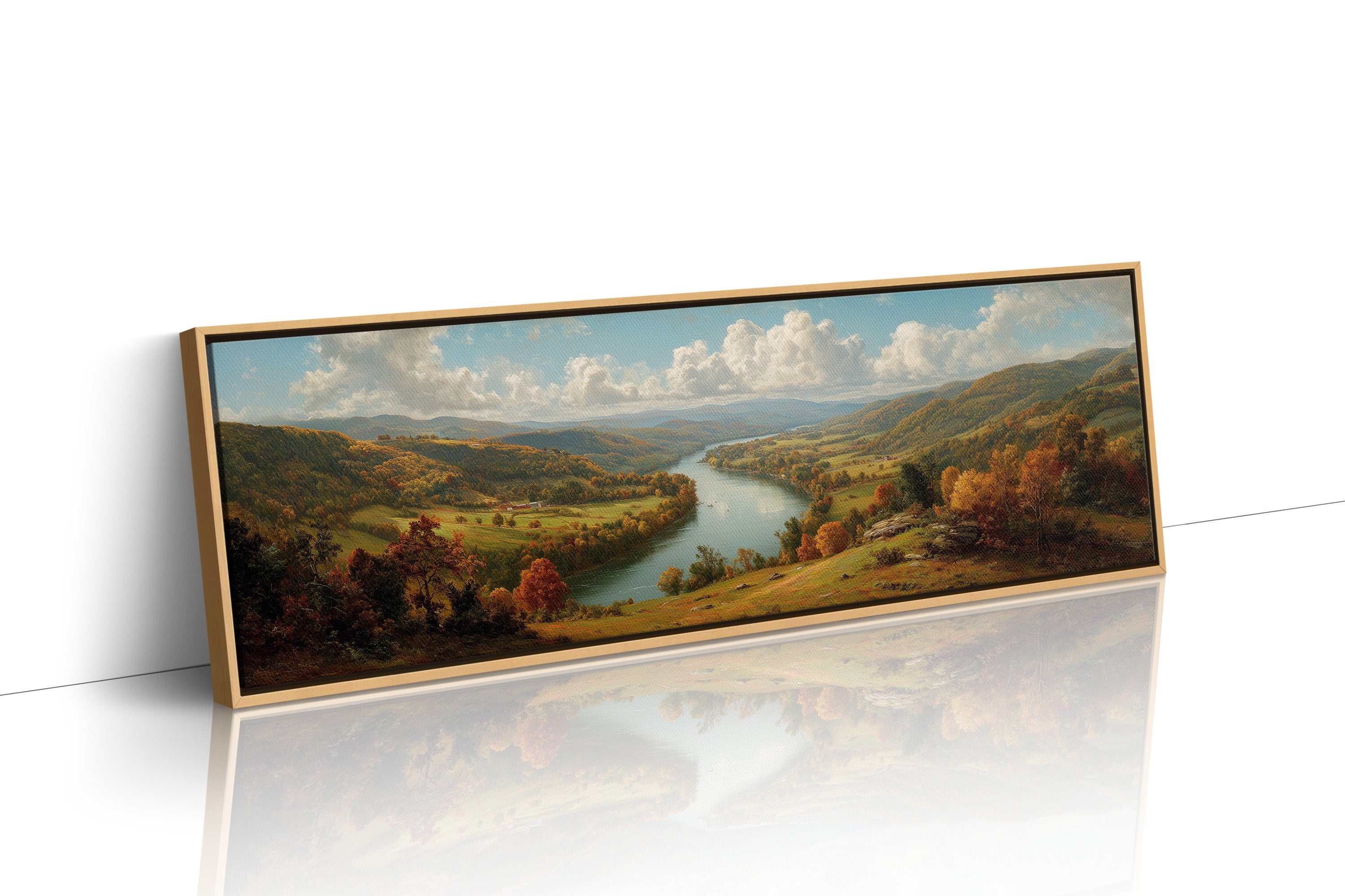 Autumn Valley Along The Riverbend