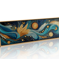 Celestial Currents In Gold And Blue