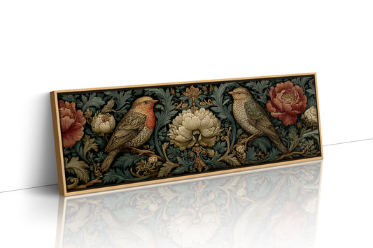 Songbirds Among Baroque Blooms