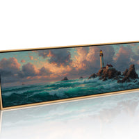 Lighthouse at Stormy Sunset