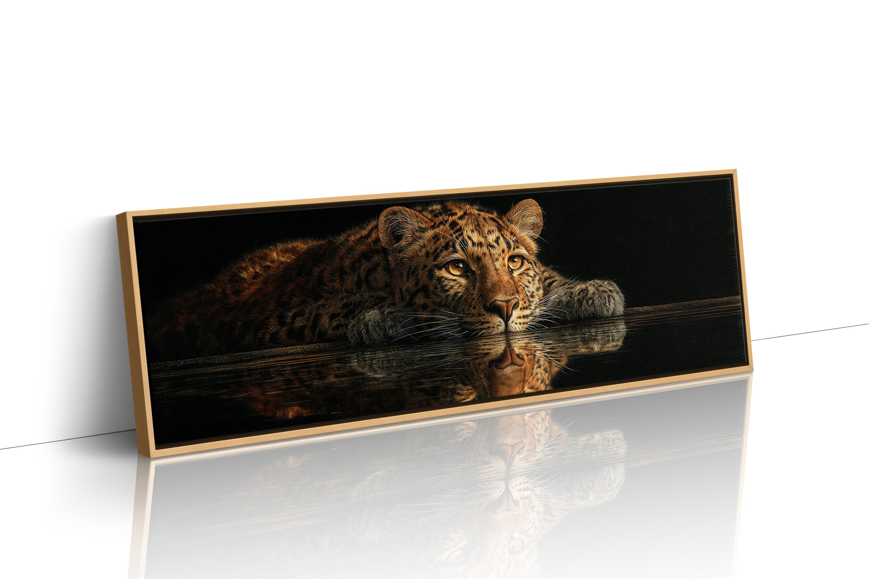 Resting Leopard Reflection