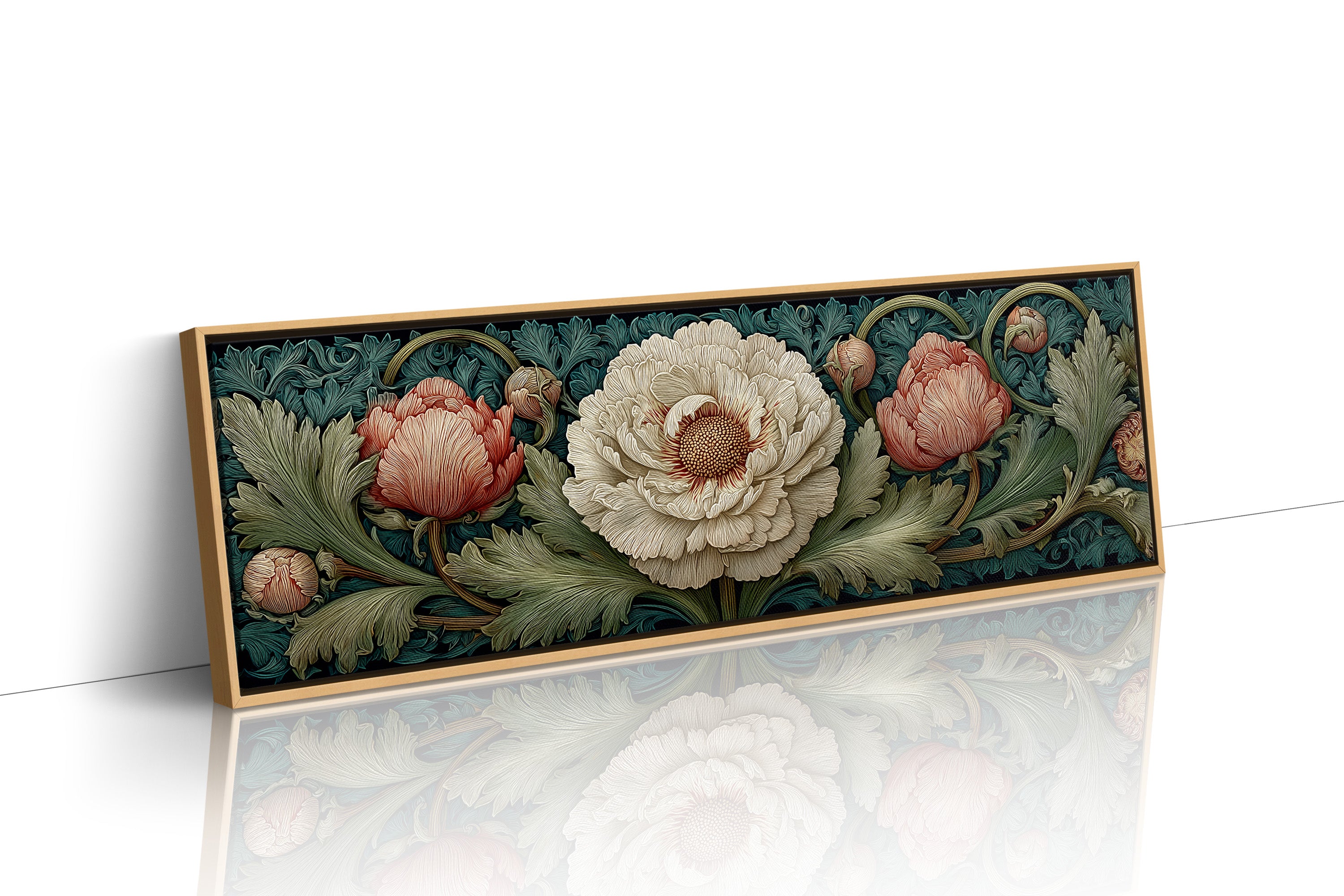 Vintage Peony Blooming Garden