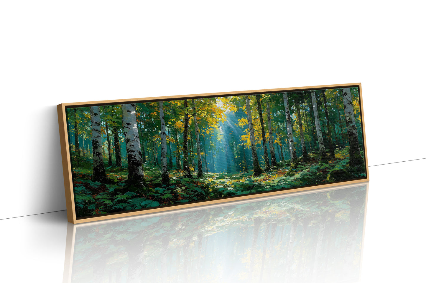 Sunlit Birch Forest