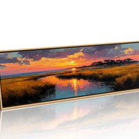 Golden Marsh Sunset Reflections