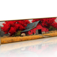 Red Barn Beneath the Autumn Blaze