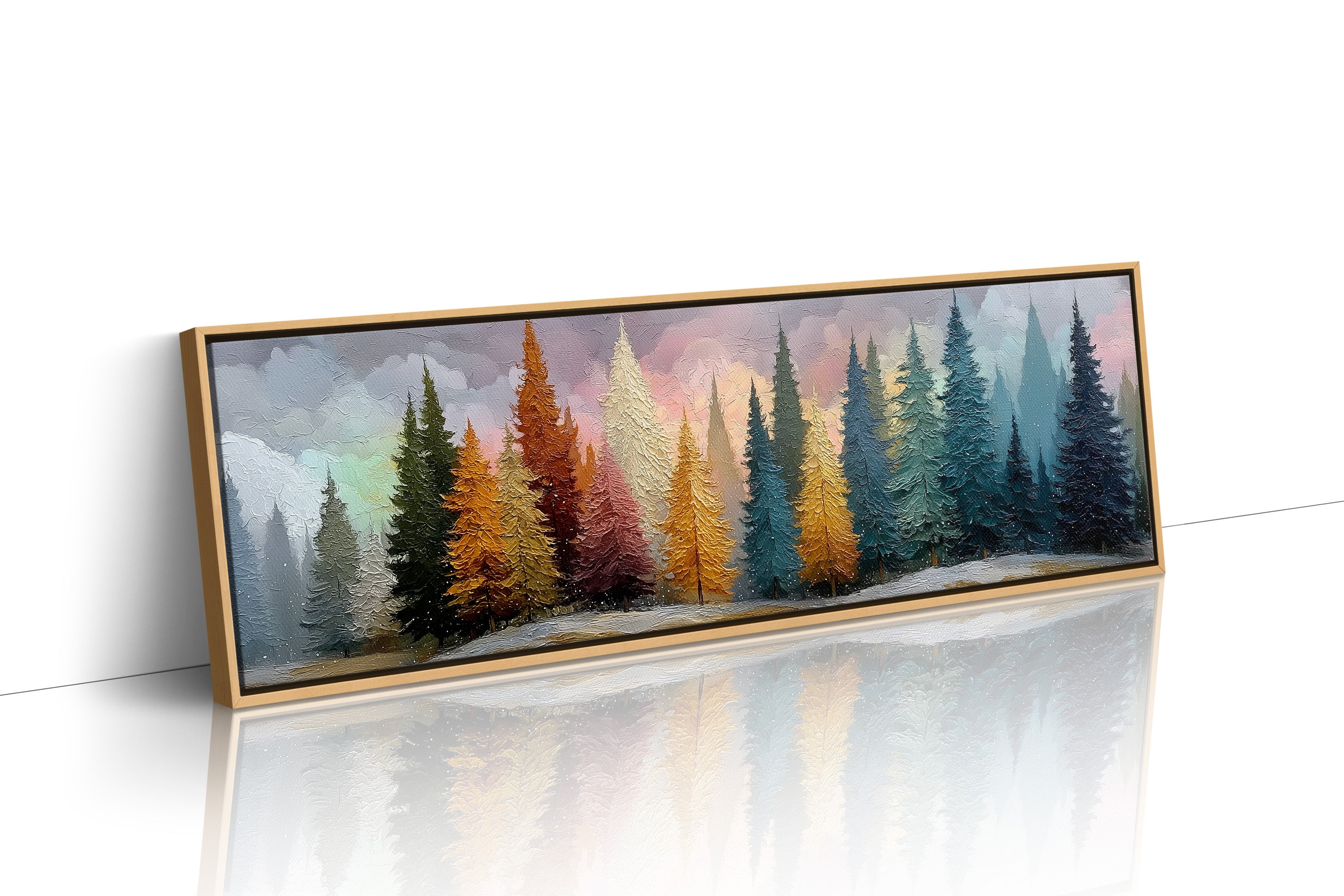 Winter Pines in Painted Light