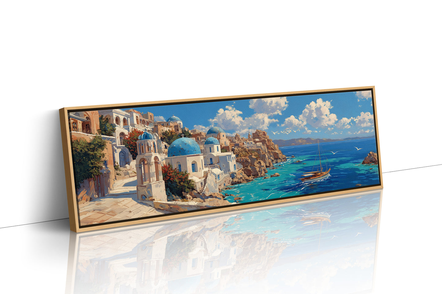 Santorini Light Over Blue Domes