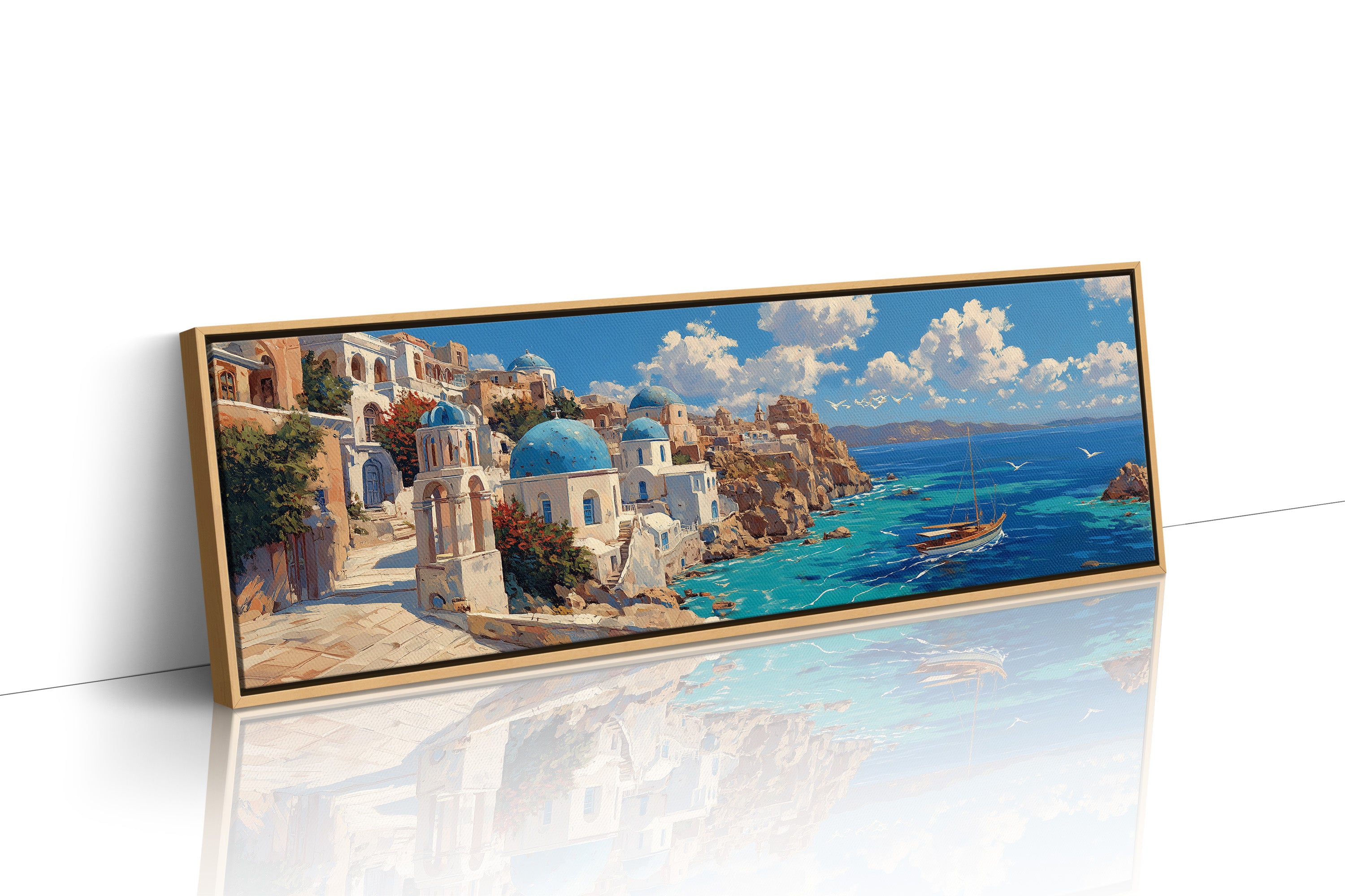 Santorini Light Over Blue Domes