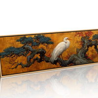 Heron Among Golden Pines