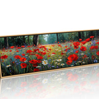 Red Blossoms Beneath the Pines