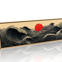 Waves Gather Before the Red Sun