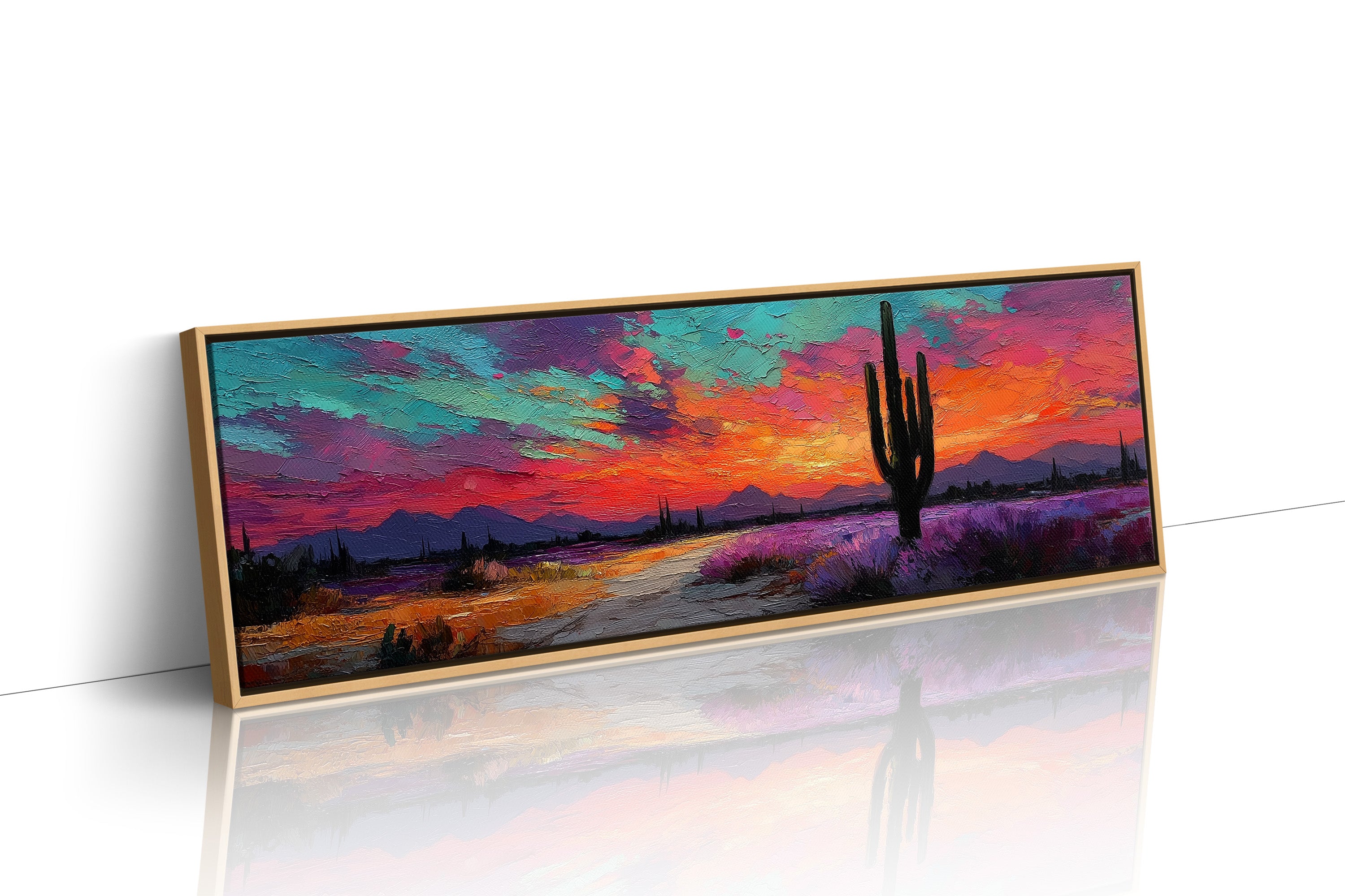 Neon Dust Over Desert Twilight