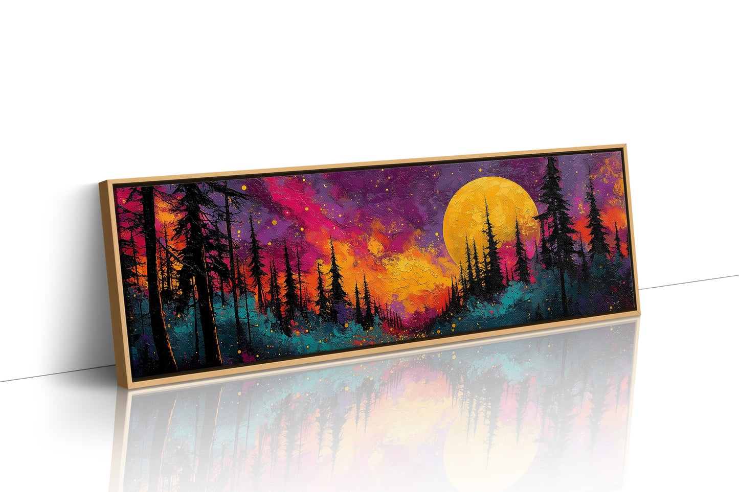 Moonrise Through Painted Fire