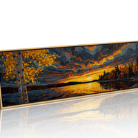 Sunset Across the Autumn Lake